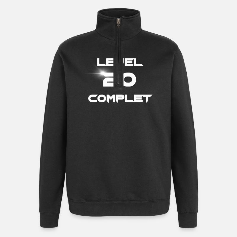 Niveau 20 complete - Sweat à zip 1/4 - noir
