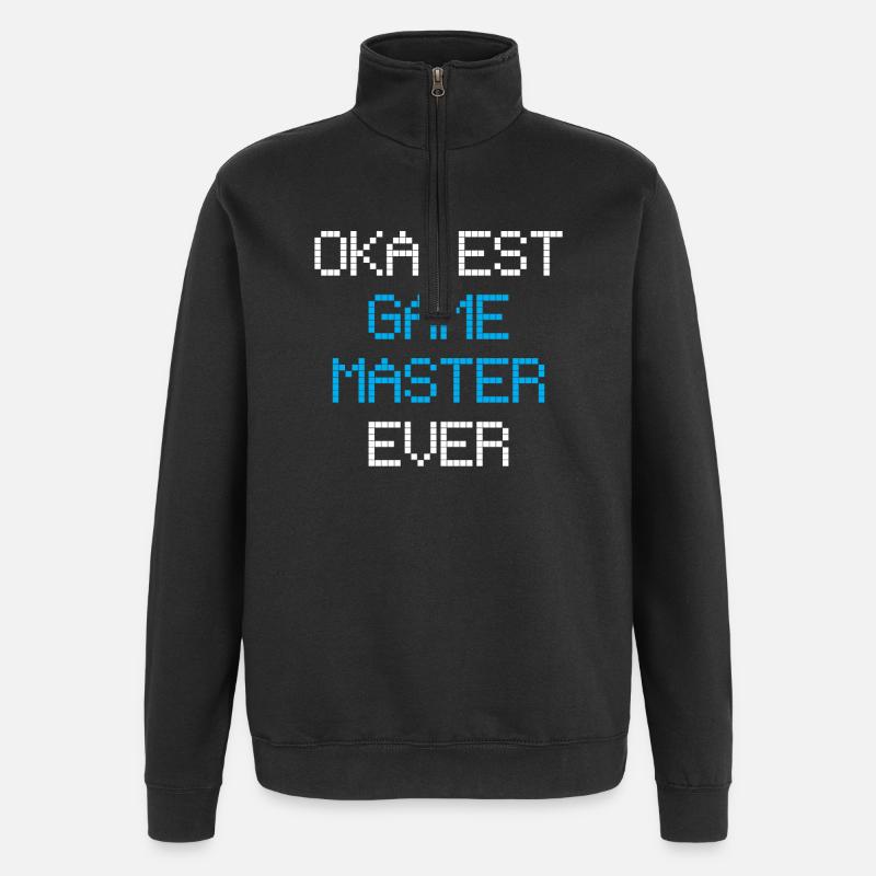 Game Master Gamer Games - Quarter-Zip Sweatshirt - black