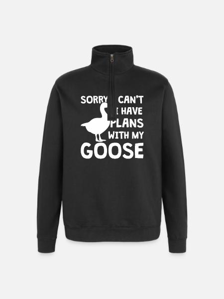 Goose Geese Waterfowl Goose Lover - Quarter-Zip Sweatshirt - black