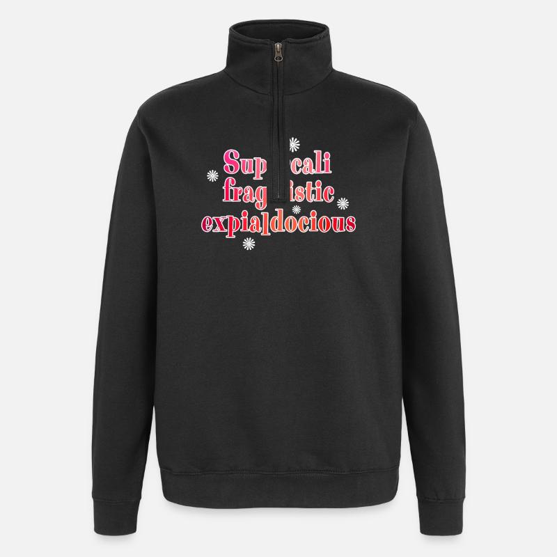 Supercalifragilistic - Sweat à zip 1/4 - noir