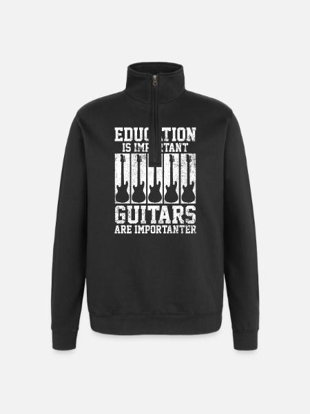 Guitarist Guitarist Guitar Player - Quarter-Zip Sweatshirt - black
