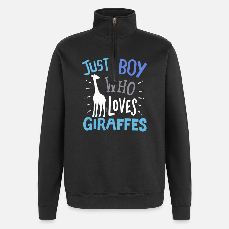 Giraffen Giraffe - Quarter-Zip-Sweatshirt - Schwarz