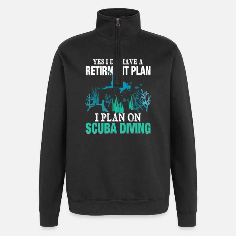 Plongée sous-marine - Sweat à zip 1/4 - noir