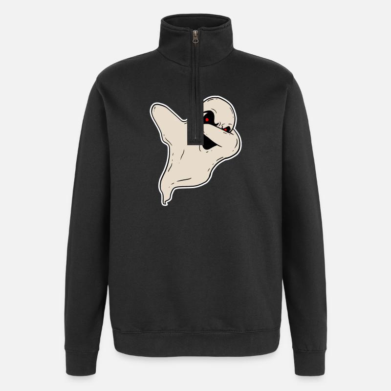 Halloween Horror Ghosts - Quarter-Zip Sweatshirt - black