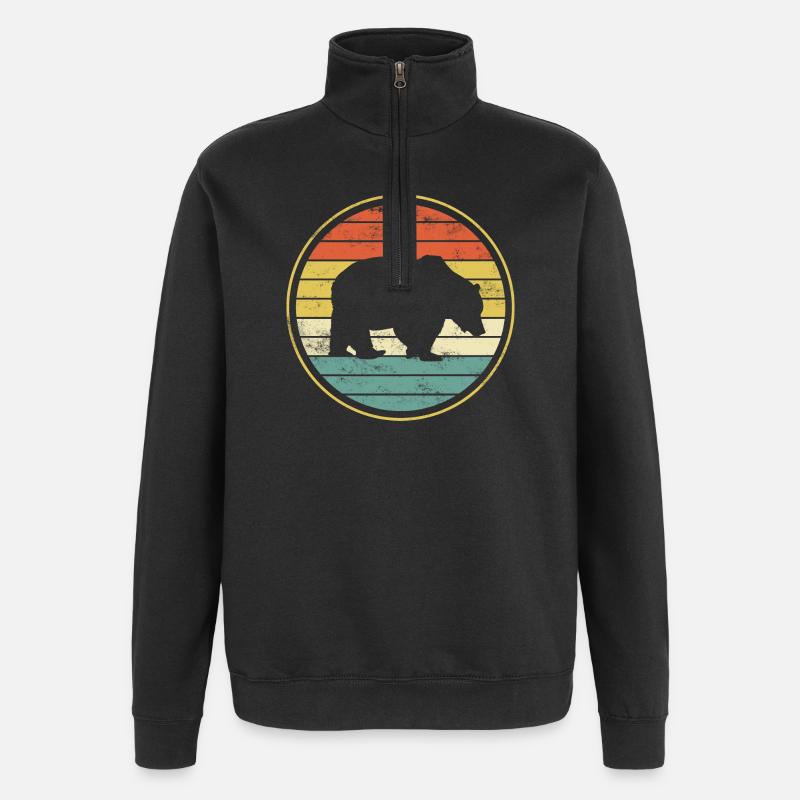 Bear Bears - Quarter-Zip Sweatshirt - black