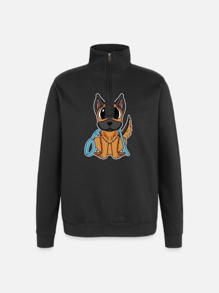 German Shepherd - Quarter-Zip Sweatshirt - black