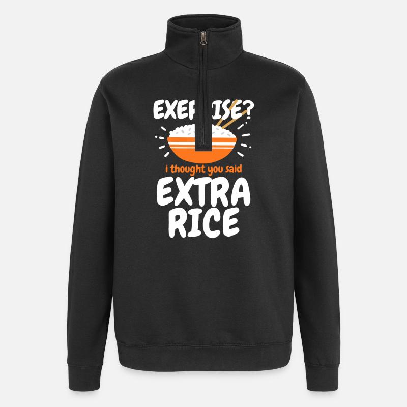 Reis Extra Reis philippinisches Essen - Quarter-Zip-Sweatshirt - Schwarz