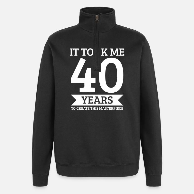 40e anniversaire - Sweat à zip 1/4 - noir