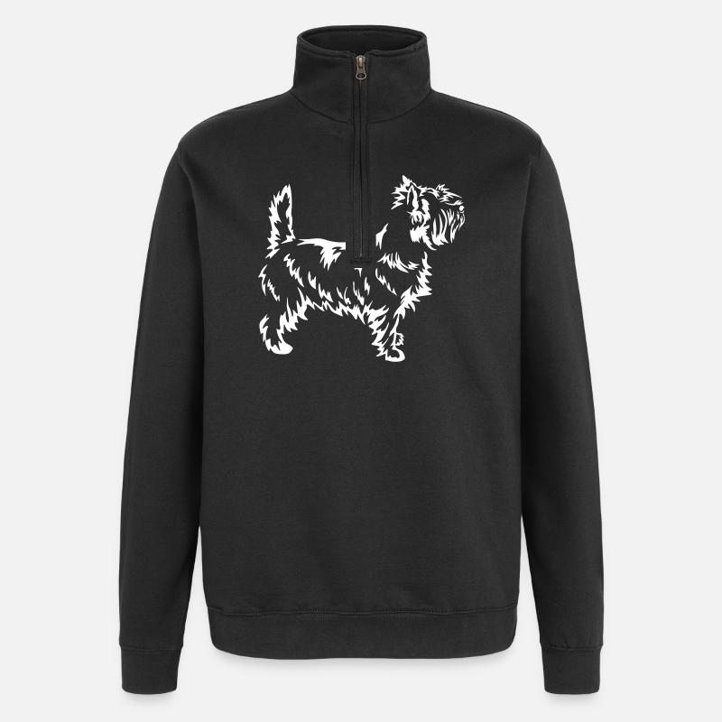 Cairn Terrier "Black Edition" - Quarter-Zip Sweatshirt - black
