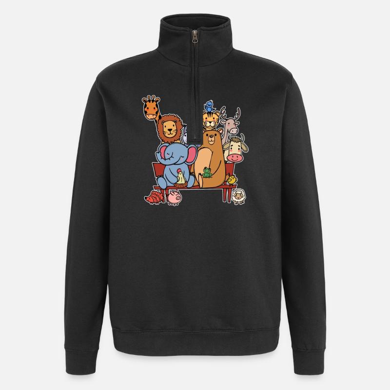 Lebewesen Tier Tierwelt - Quarter-Zip-Sweatshirt - Schwarz