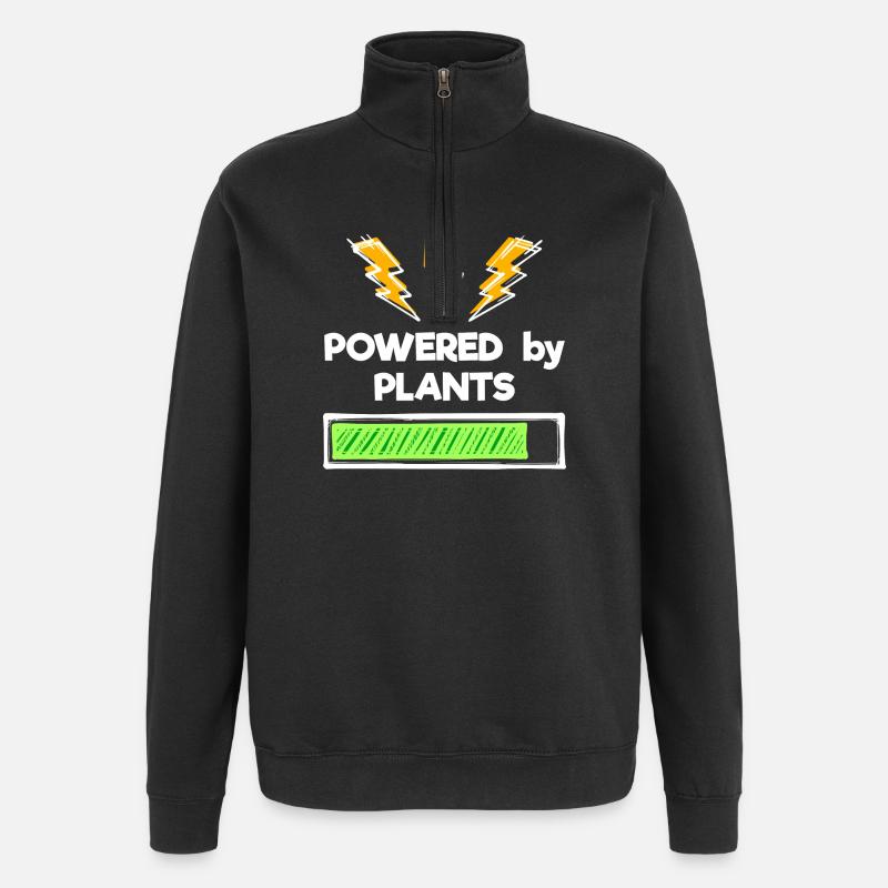 Umweltbewusst Vegan Statement - Quarter-Zip-Sweatshirt - Schwarz