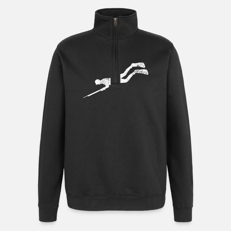 Pêche sous-marine Pêche Plongée - Sweat à zip 1/4 - noir