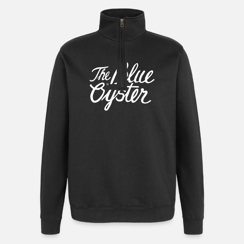 Die blaue Auster - Quarter-Zip-Sweatshirt - Schwarz