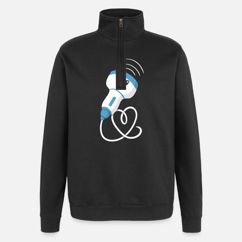Sonograph Ultrasonic Technician - Quarter-Zip Sweatshirt - black