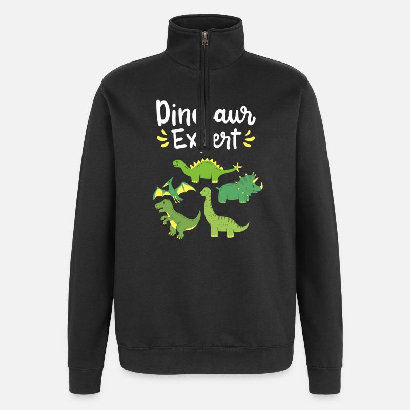 Paleontologist Dinosaurs - Quarter-Zip Sweatshirt - black
