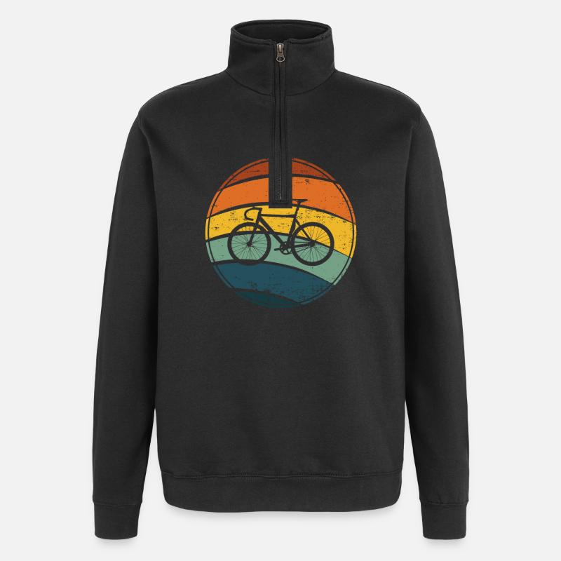 Fahrrad - Quarter-Zip-Sweatshirt - Schwarz