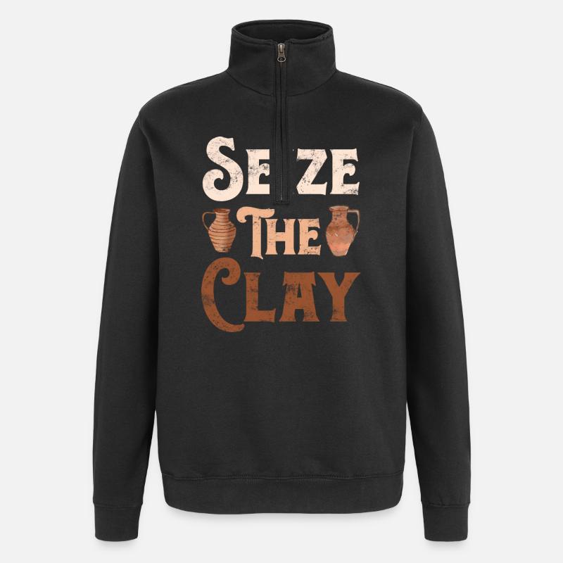 Pottery Pottery Pottery Pottery Pottery - Quarter-Zip Sweatshirt - black
