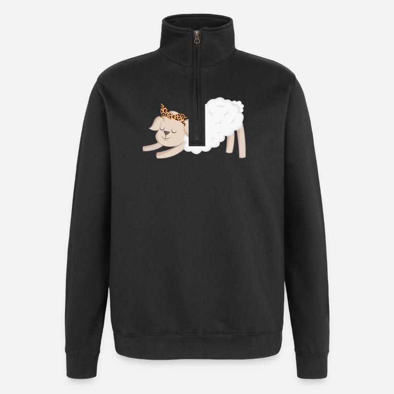 Sheep Sheep - Quarter-Zip Sweatshirt - black