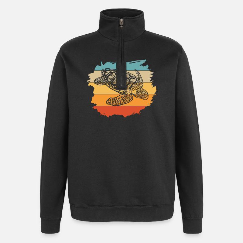 turtle - Quarter-Zip Sweatshirt - black
