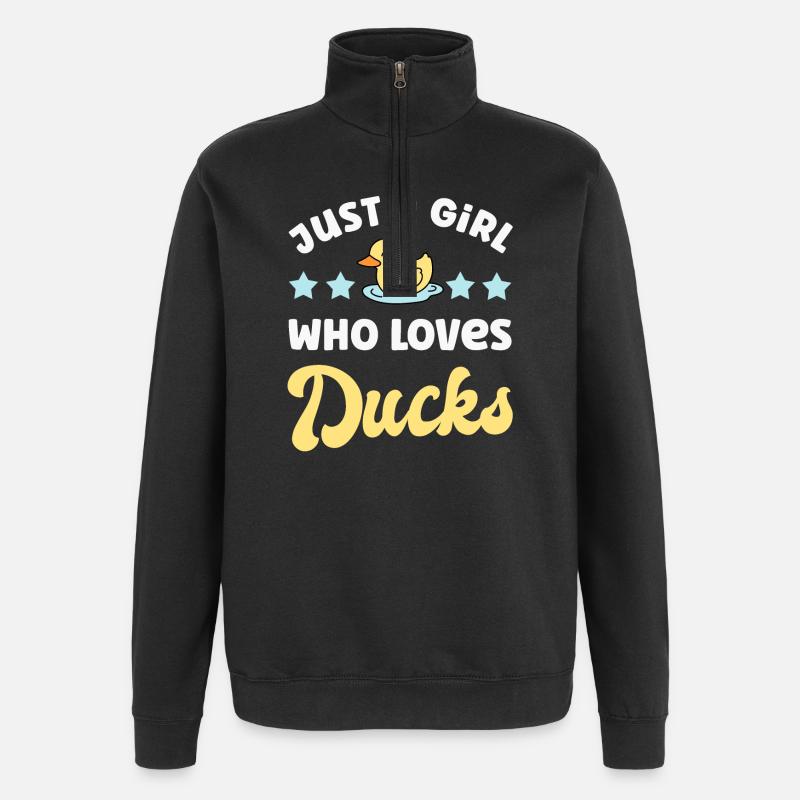 Duck Ducks - Quarter-Zip Sweatshirt - black