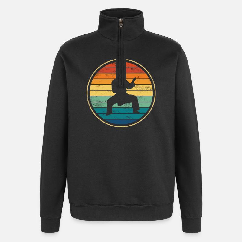 Karate Kampfsport - Quarter-Zip-Sweatshirt - Schwarz