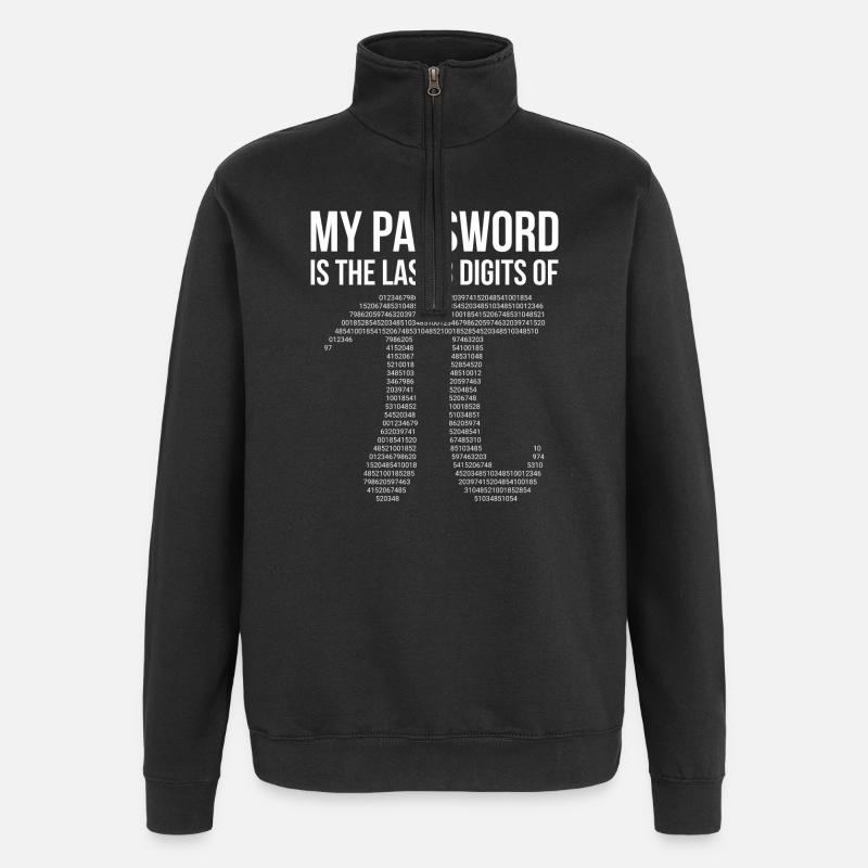 Mein Passwort - Quarter-Zip-Sweatshirt - Schwarz