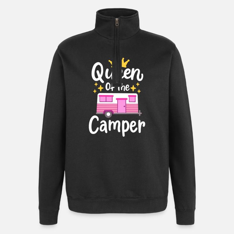 Wohnmobil Camping Wohnwagen - Quarter-Zip-Sweatshirt - Schwarz