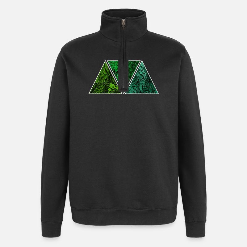 Umwelt Mutter Natur - Quarter-Zip-Sweatshirt - Schwarz