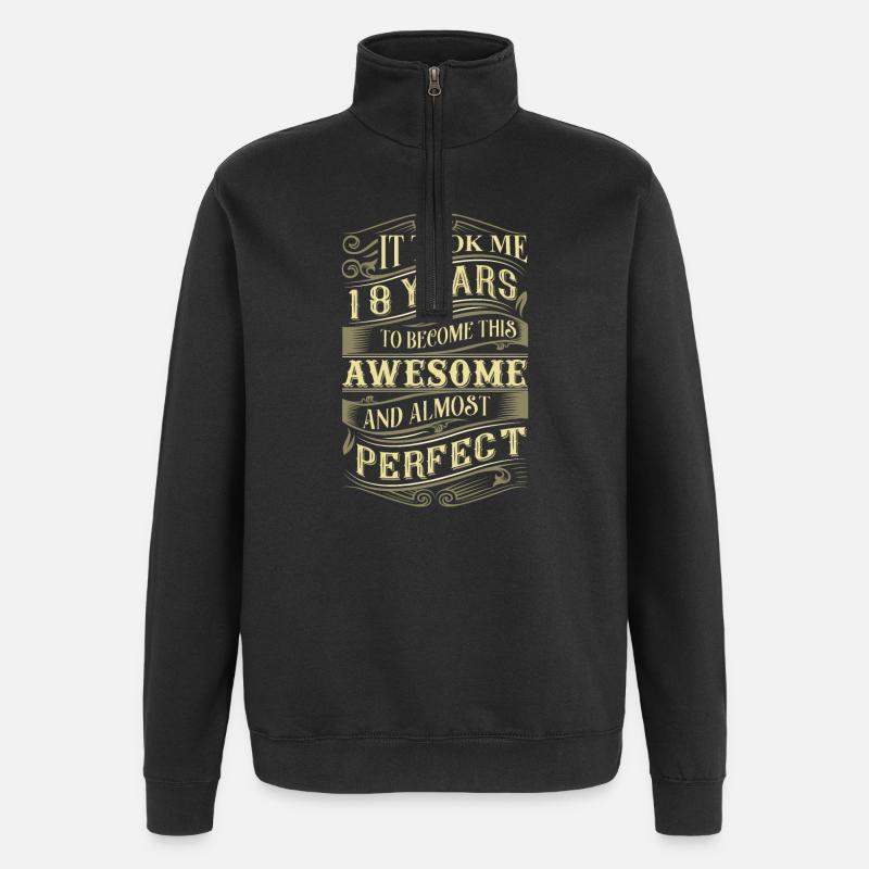 18e anniversaire - Sweat à zip 1/4 - noir
