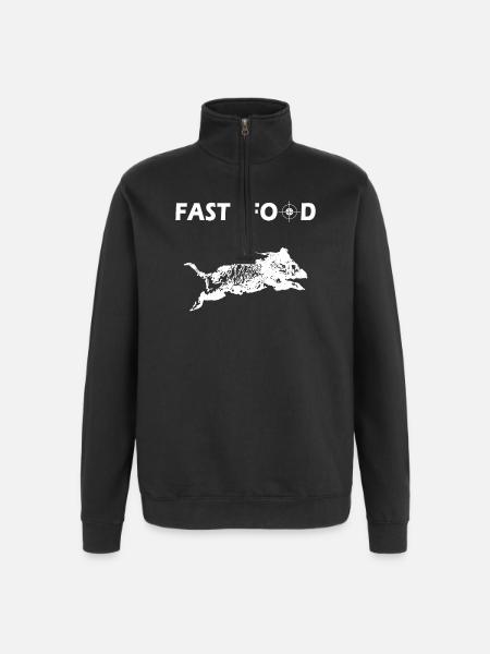 funny hunting sayings - Quarter-Zip Sweatshirt - black