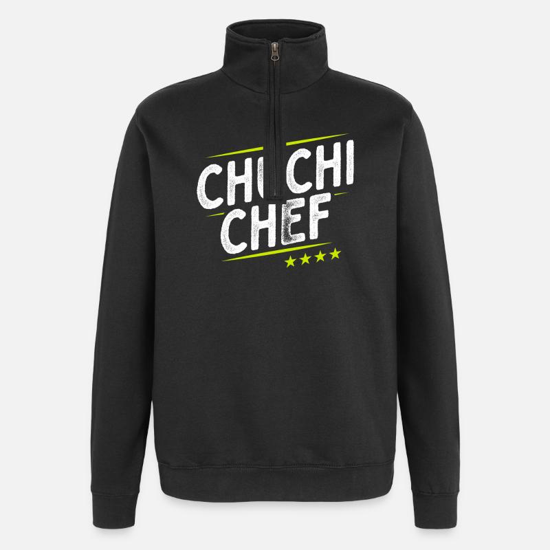 Küchenchef - Chuchi Chef - Schweizerdeutsch - Quarter-Zip-Sweatshirt - Schwarz