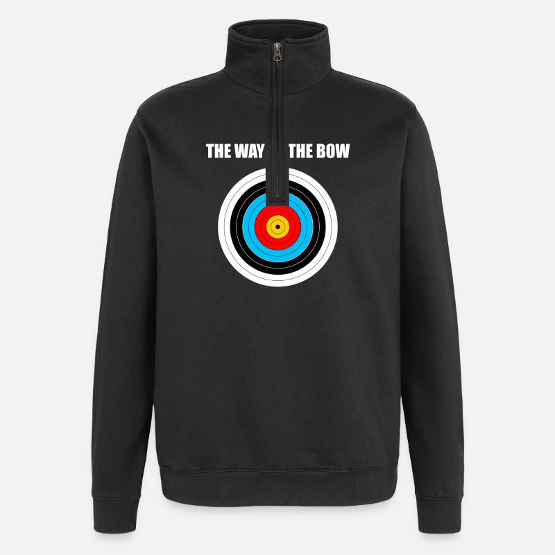 Cute Bow Hunting - Archery Target - Quarter-Zip Sweatshirt - black