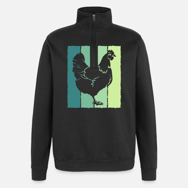 Chicken - Quarter-Zip Sweatshirt - black