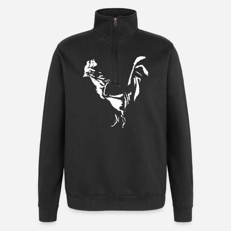 Hahn Tusche - WEISS - Quarter-Zip-Sweatshirt - Schwarz