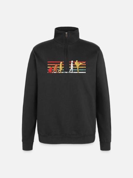 Kickboxen Kickboxer - Quarter-Zip-Sweatshirt - Schwarz