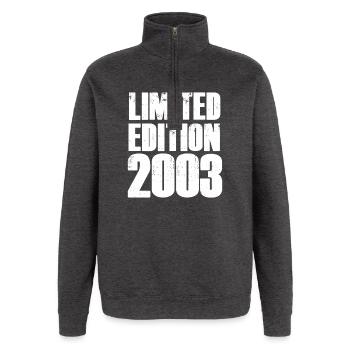 Limitierte Edition 2003 - Quarter-Zip-Sweatshirt - Anthrazit - Vorne - AI Model Female 172 light (172cm) & AI Model Male 178 dark (178cm)