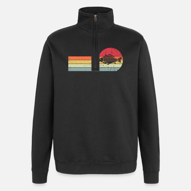 Carp - Quarter-Zip Sweatshirt - black