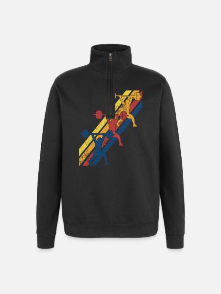 Gewichtheben Gewichtheber - Quarter-Zip-Sweatshirt - Schwarz