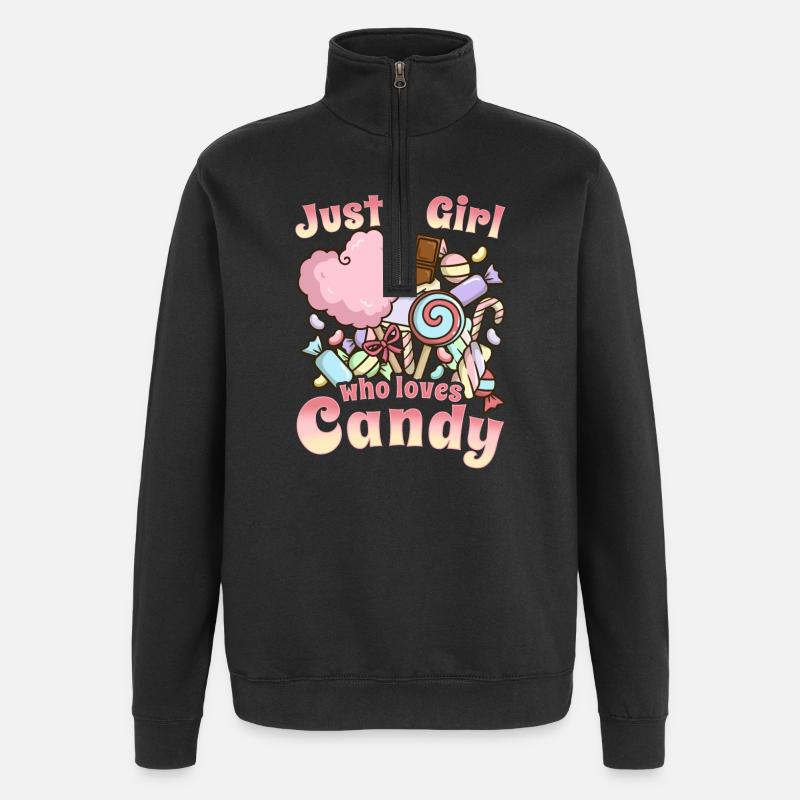 Süssigkeit Süßwaren - Quarter-Zip-Sweatshirt - Schwarz