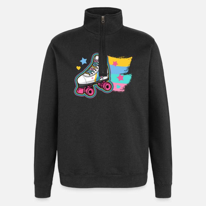 Rollschuhe Rollschuhläufer - Quarter-Zip-Sweatshirt - Schwarz