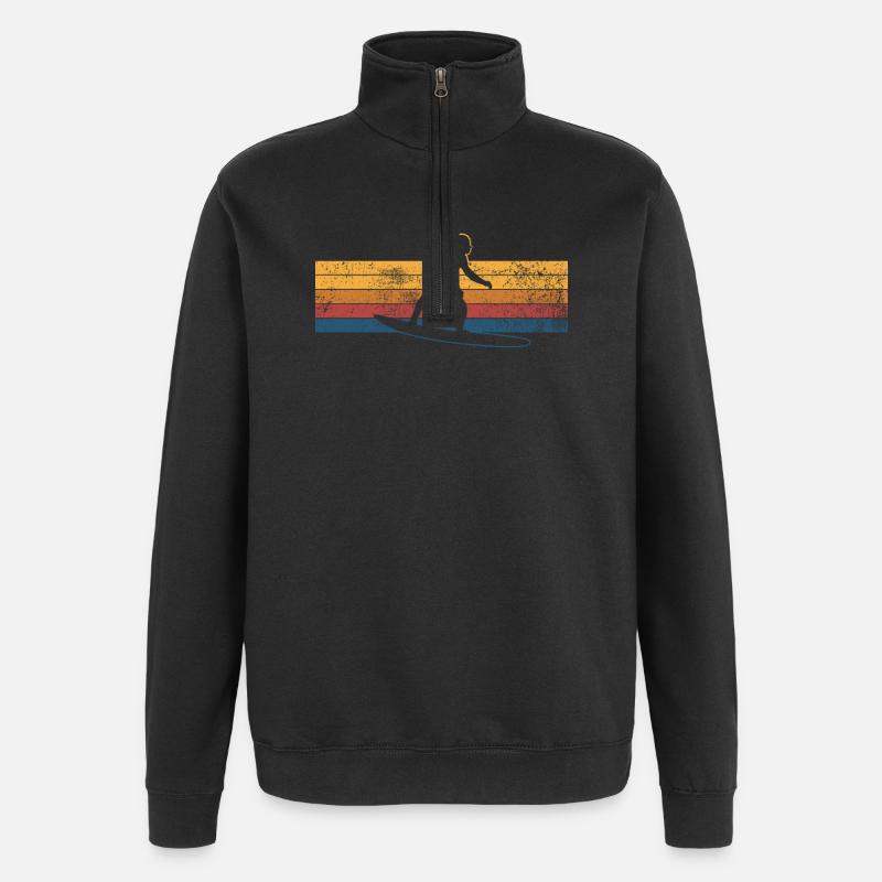Surfen Surfer - Quarter-Zip-Sweatshirt - Schwarz