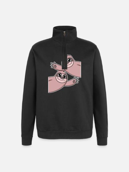 Sloth Sloths - Quarter-Zip Sweatshirt - black