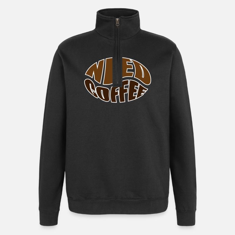 Kaffeebohne coffee bean need coffee - Quarter-Zip-Sweatshirt - Schwarz