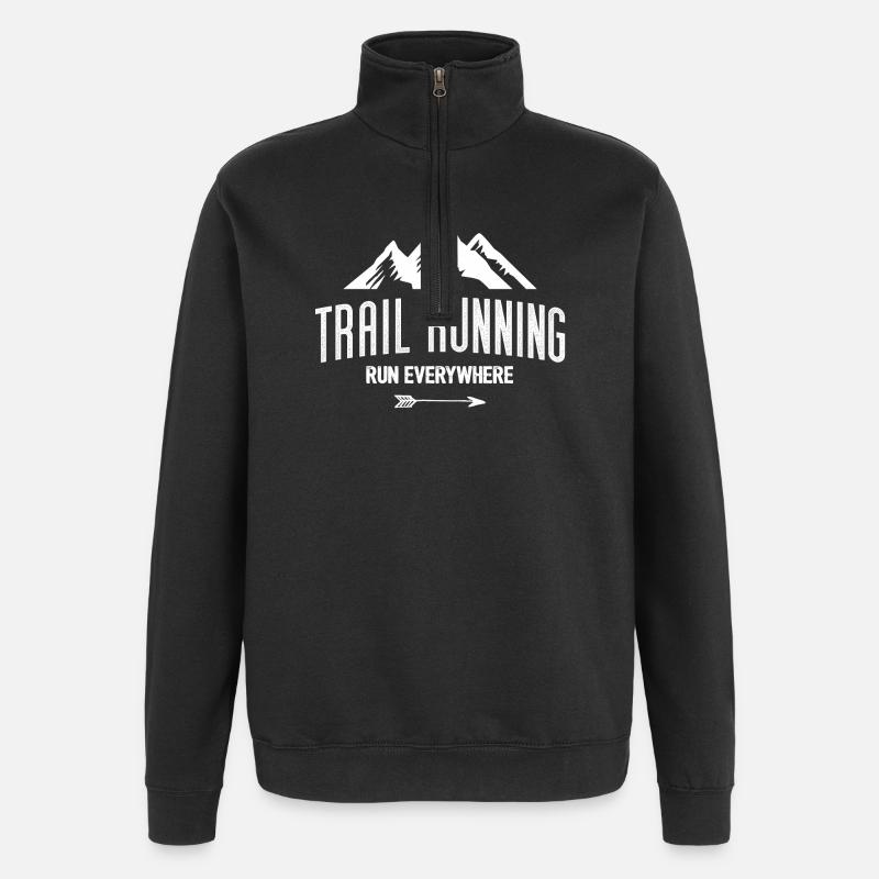 Trail Running – Courez partout - Sweat à zip 1/4 - noir