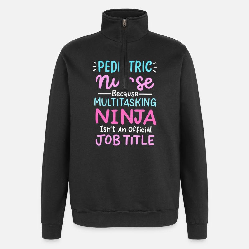 Kinderkrankenschwester - Quarter-Zip-Sweatshirt - Schwarz