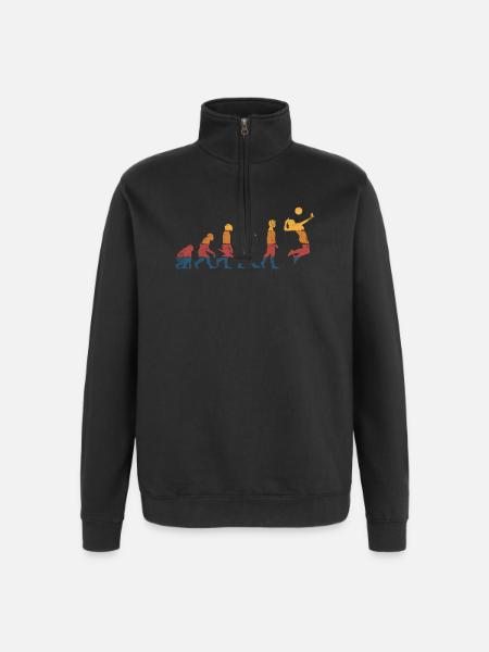 Volleyball Volleyballspieler - Quarter-Zip-Sweatshirt - Schwarz