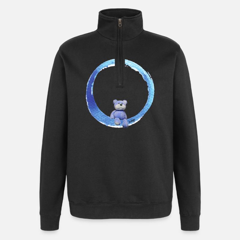 Peluche - Sweat à zip 1/4 - noir