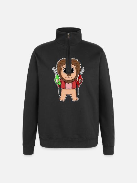 Tankstation ledsager Löwe tankstation - Sweatshirt med 1/4 lynlås - sort