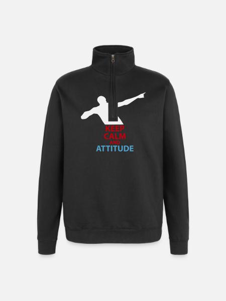 Calm and Attitude Silhouette - Quarter-Zip Sweatshirt - black