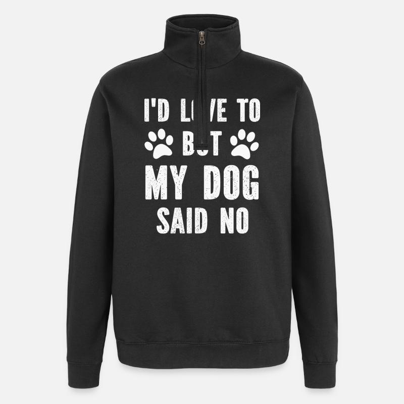 Hund Hunde - Quarter-Zip-Sweatshirt - Schwarz